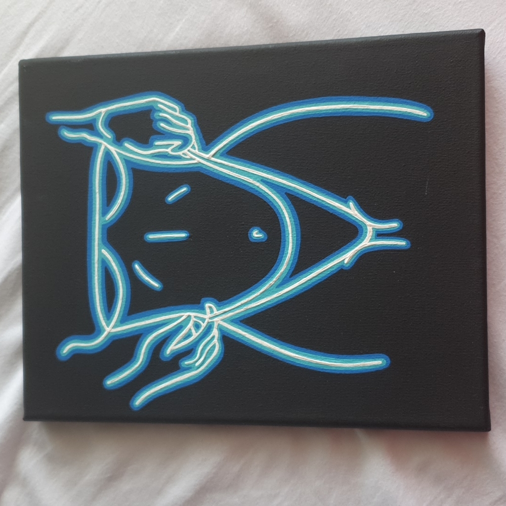 Hand painted neon sign painting